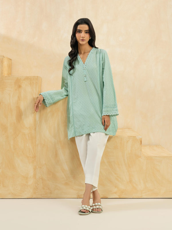 Limelight Lawn Kurti-Dyed (Pret) Turquoise