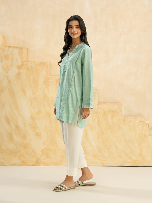 Limelight Lawn Kurti-Dyed (Pret) Turquoise