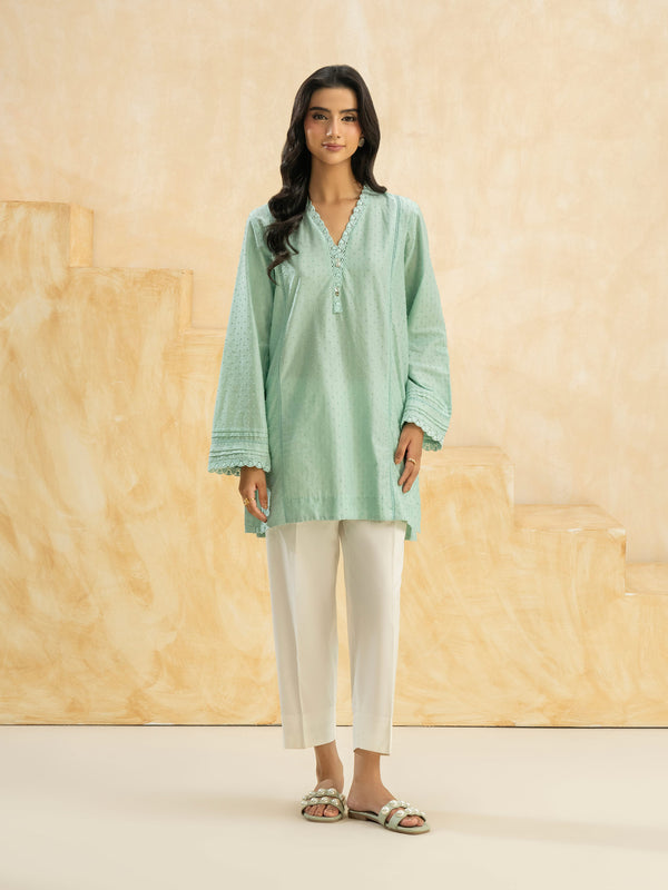 limelight Lawn Kurti-Dyed (Pret) Turquoise