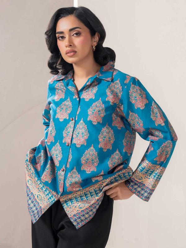 Limelight Lawn Kurti-Printed (Pret) Ferozi