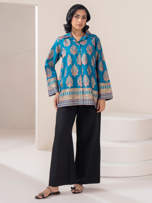 limelight Lawn Kurti-Printed (Pret) Ferozi