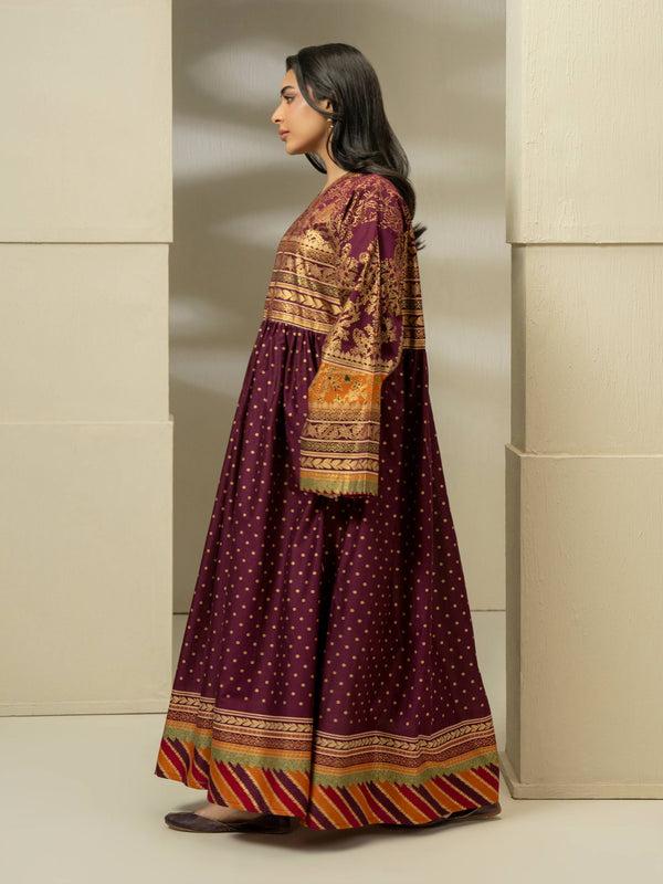 Limelight Lawn Shirt-Paste Print (Pret) Maroon