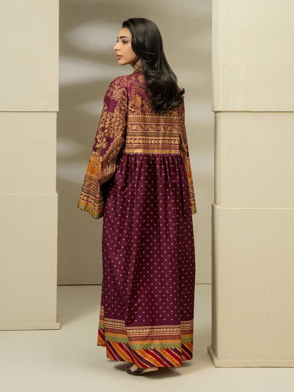 Limelight Lawn Shirt-Paste Print (Pret) Maroon