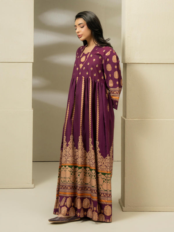 Limelight Lawn Shirt-Paste Print (Pret) Maroon