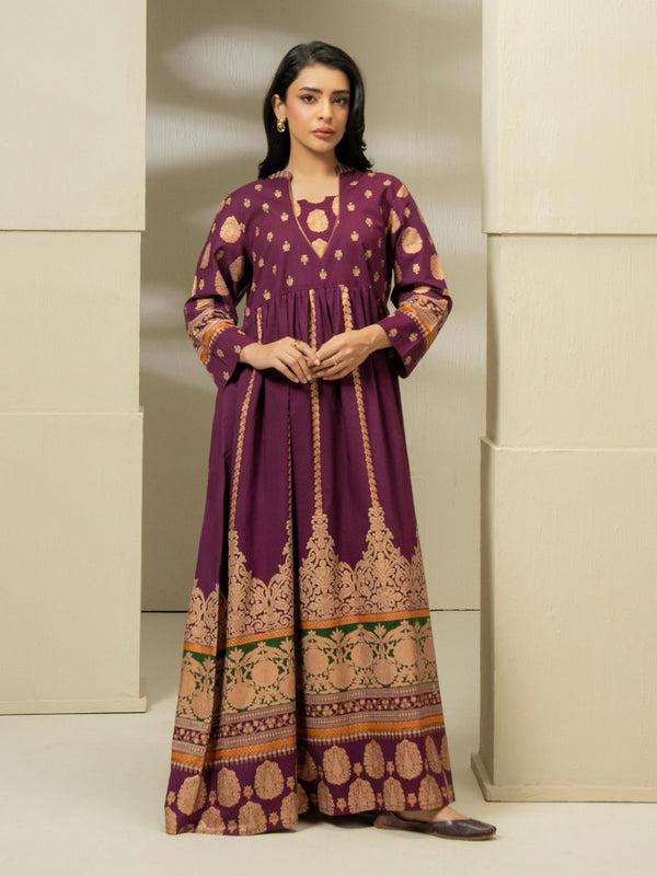 limelight Lawn Shirt-Paste Print (Pret) Maroon