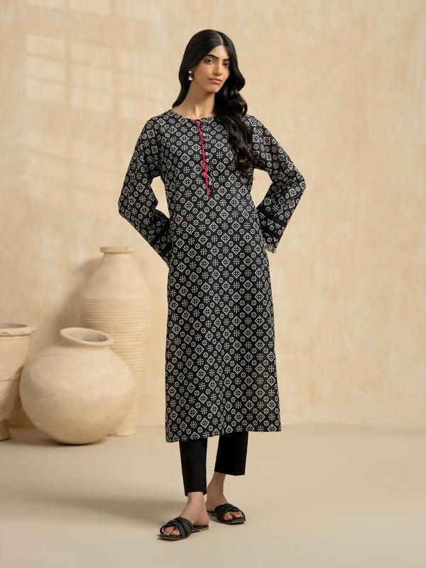 limelight Lawn Shirt-Printed (Pret) Black