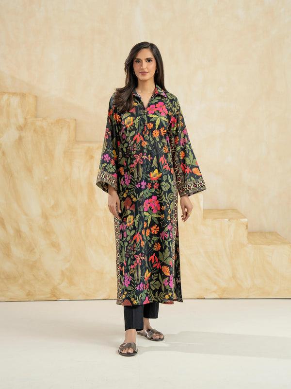 limelight Lawn Shirt-Printed (Pret) Black