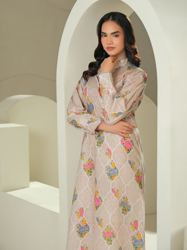 limelight Lawn Shirt-Printed (Unstitched) Beige