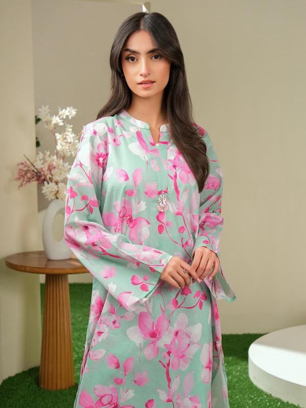 limelight Lawn Shirt-Printed (Unstitched) Green