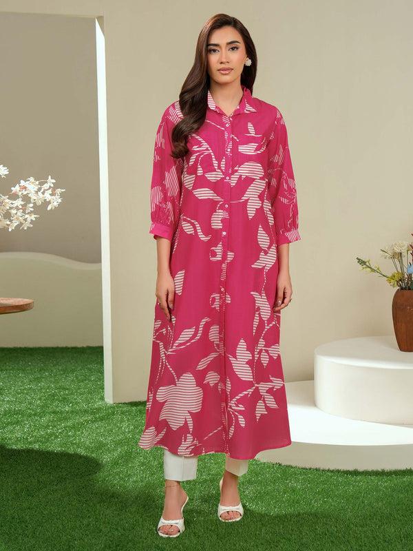Limelight Lawn Shirt-Printed (Unstitched) Pink