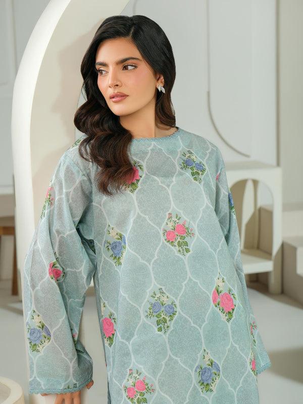 Limelight Lawn Shirt-Printed (Unstitched) Sea Green