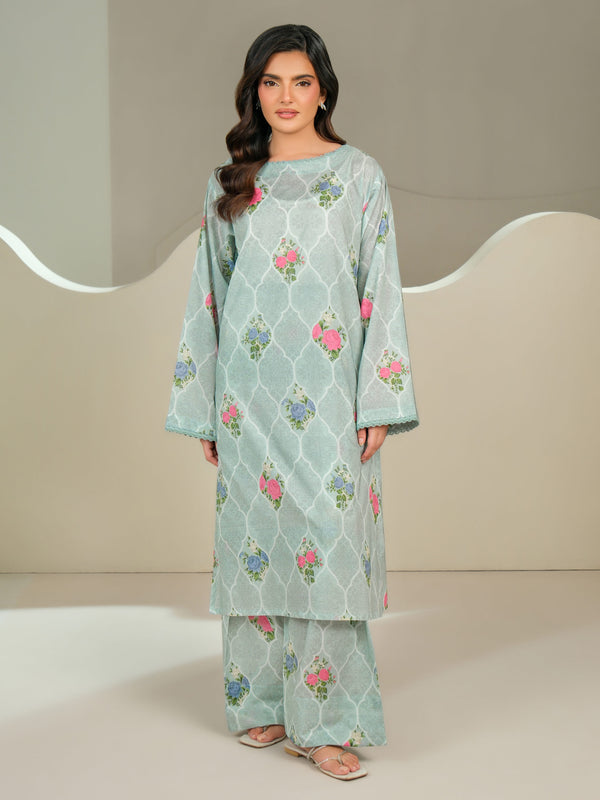 Limelight Lawn Shirt-Printed (Unstitched) Sea Green