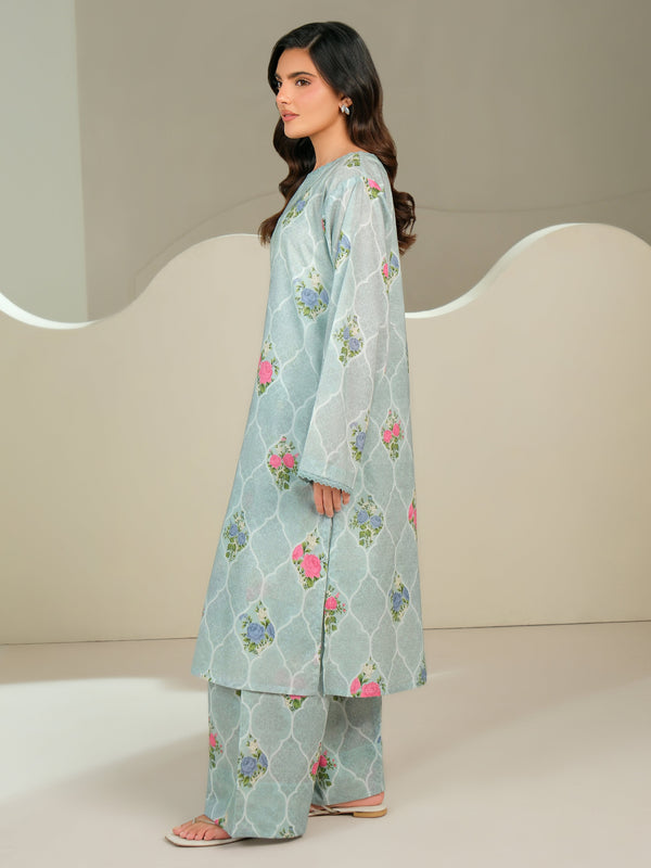 Limelight Lawn Shirt-Printed (Unstitched) Sea Green