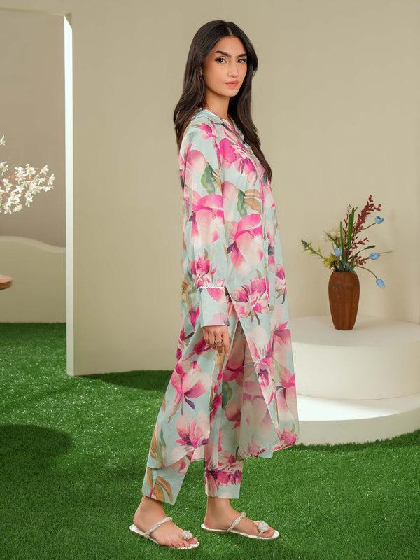 Limelight Lawn Shirt-Printed (Unstitched) Sea Green