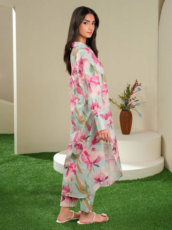 Limelight Lawn Shirt-Printed (Unstitched) Sea Green