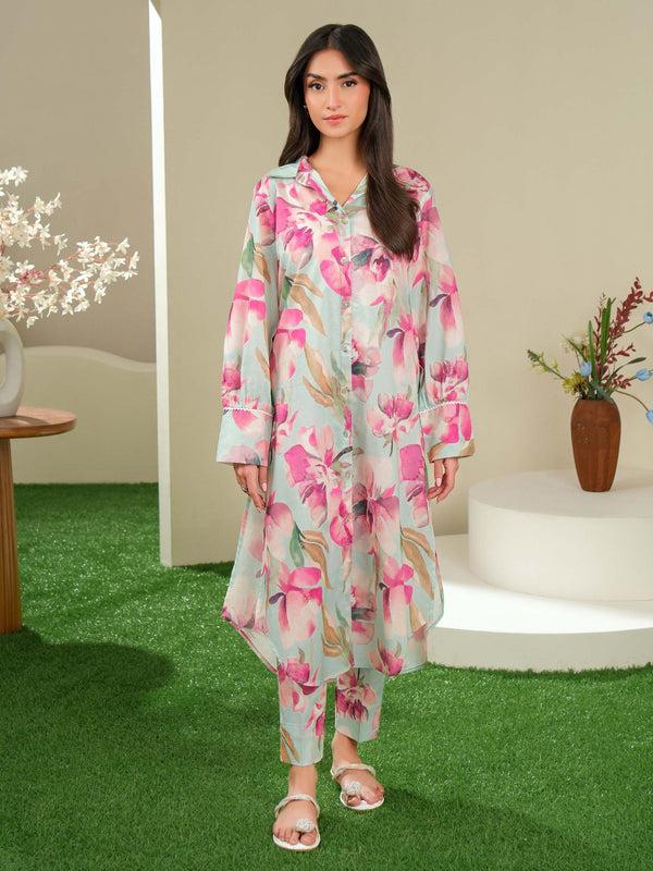 limelight Lawn Shirt-Printed (Unstitched) Sea Green