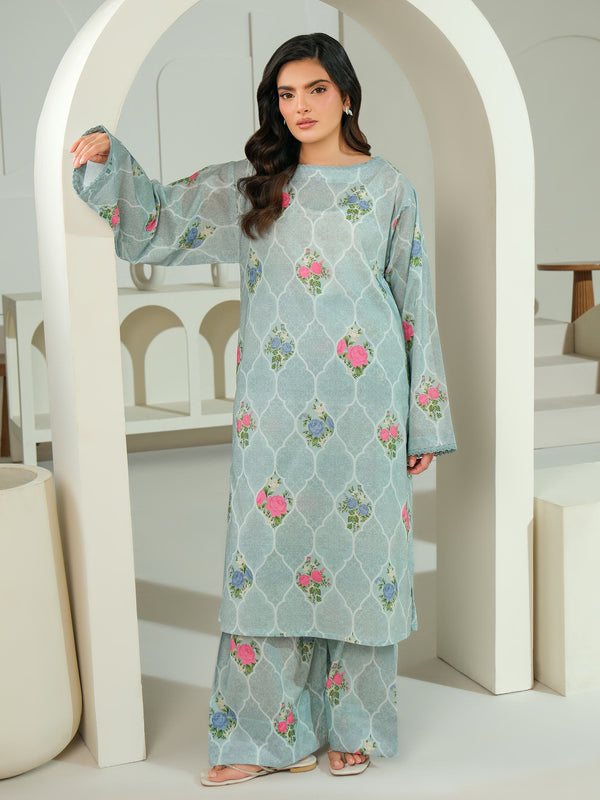 limelight Lawn Shirt-Printed (Unstitched) Sea Green