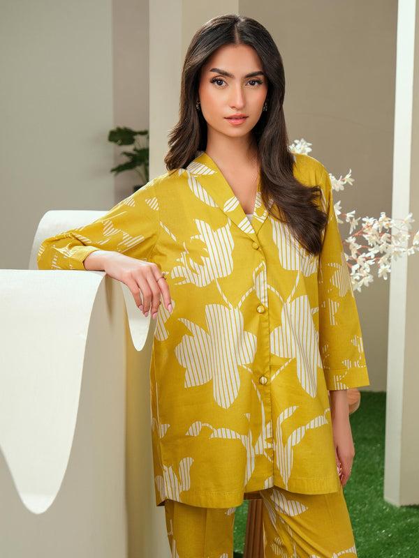 Limelight Lawn Shirt-Printed (Unstitched) Yellow