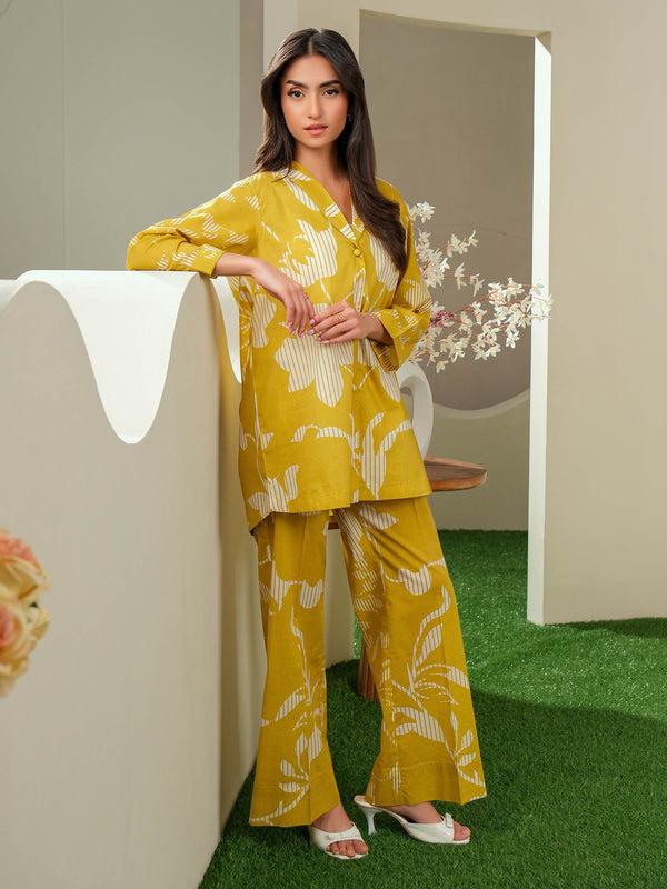 limelight Lawn Shirt-Printed (Unstitched) Yellow