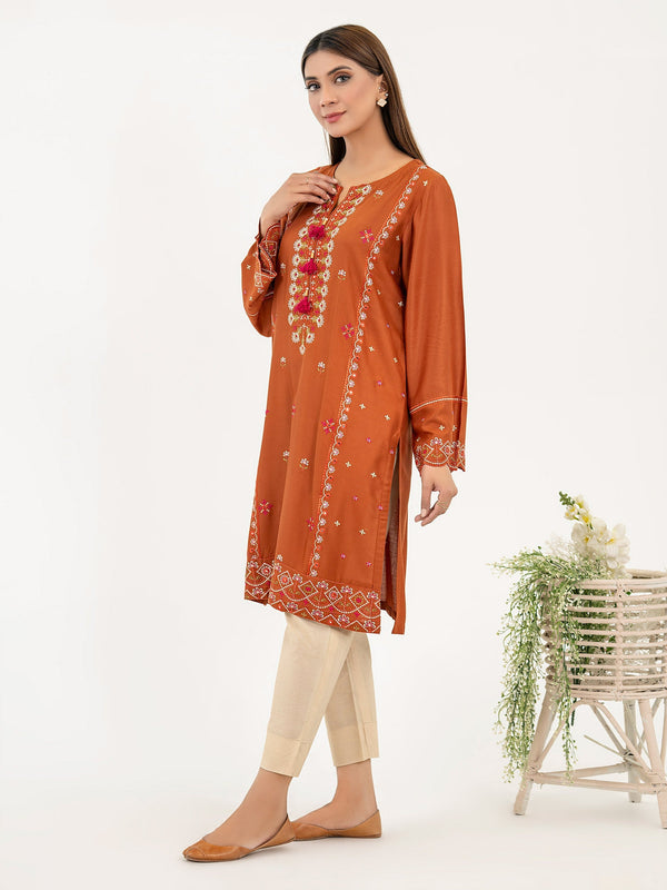 Limelight Linen Shirt-Embroidered (Pret)