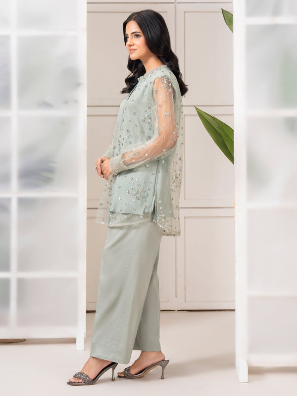 Limelight Net Co-ord Set-Embroidered (Pret)