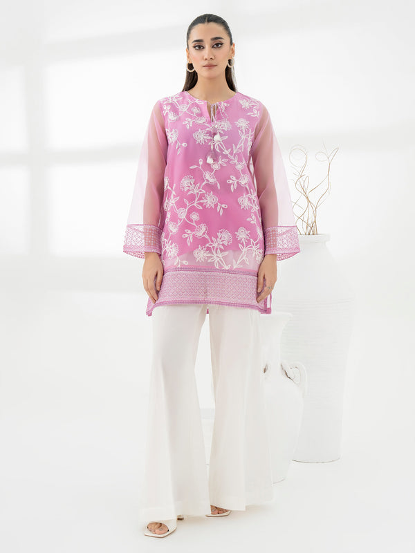 Limelight Organza Kurti-Embroidered (Pret)