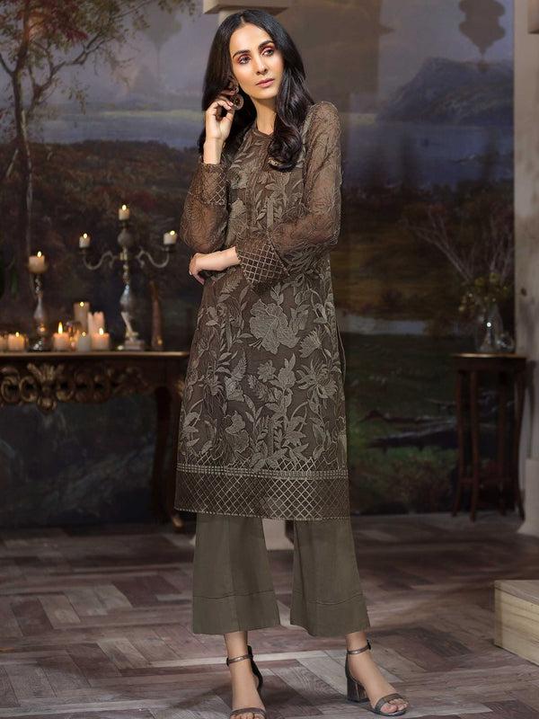 limelight Organza Shirt-Embroidered (Unstitched)