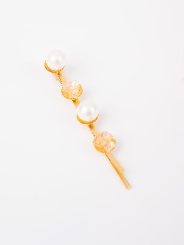 Limelight Pear Embellished Hair Clips