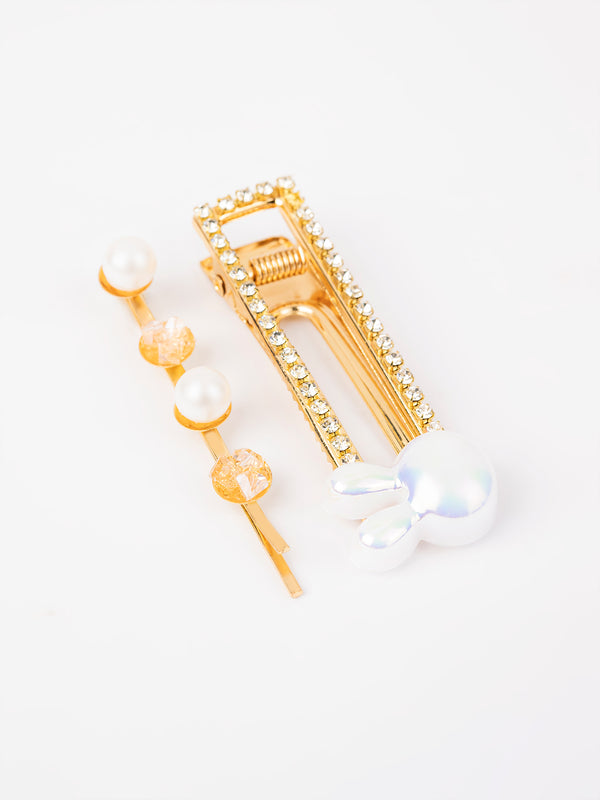 limelight Pear Embellished Hair Clips