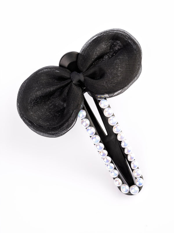 Limelight Pearl Embellished Bow Hair Clip
