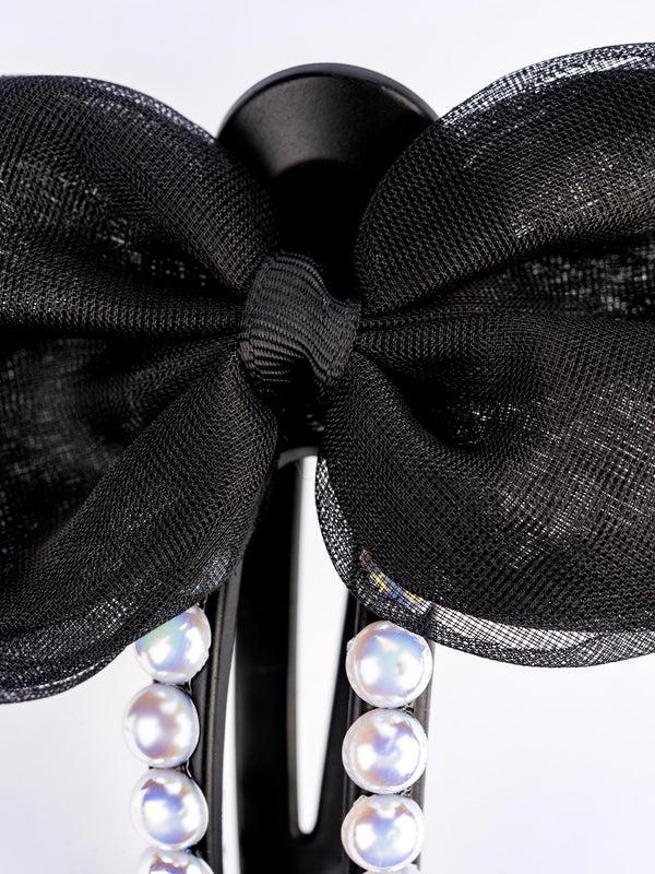 Limelight Pearl Embellished Bow Hair Clip
