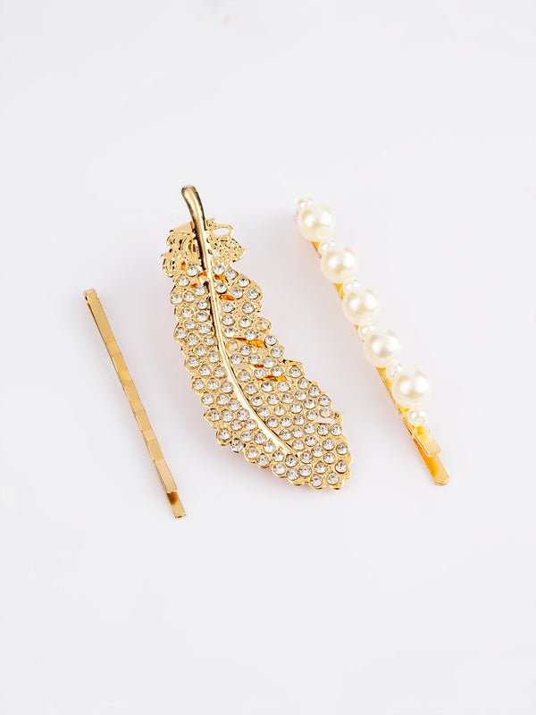 limelight Pearl Embellished Hair Clip Set