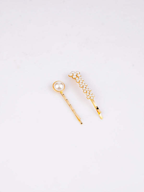 Limelight Pearl Embellished Hair Clip Set