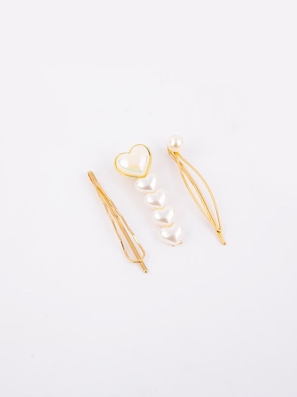 limelight Pearl Embellished Hair Clip Set