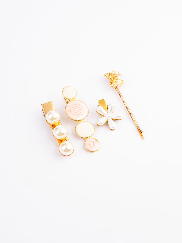 limelight Pearl Embellished Hair Clip Set
