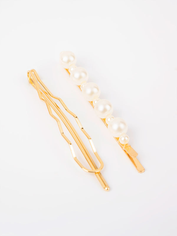 Limelight Pearl Embellished Hair Clips