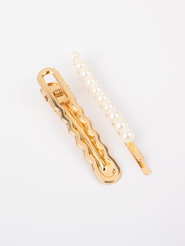 Limelight Pearl Embellished Hair Clips