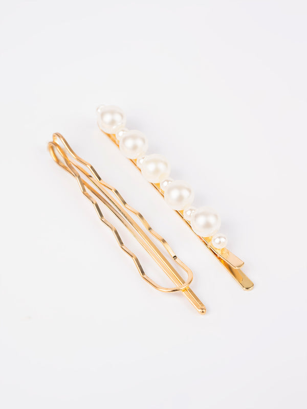Limelight Pearl Embellished Hair Clips