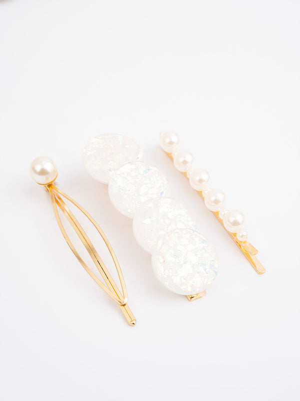 limelight Pearl Embellished Hair Clips