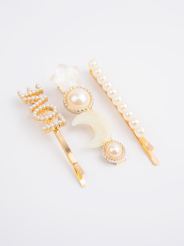 limelight Pearl Embellished Hiar Clips