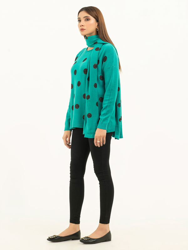 Limelight Polka Dot Sweater And Scarf