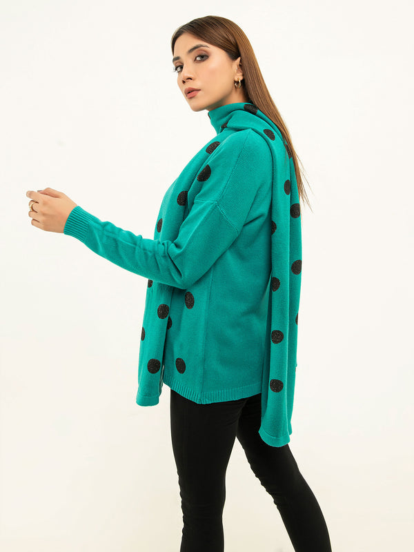 Limelight Polka Dot Sweater And Scarf