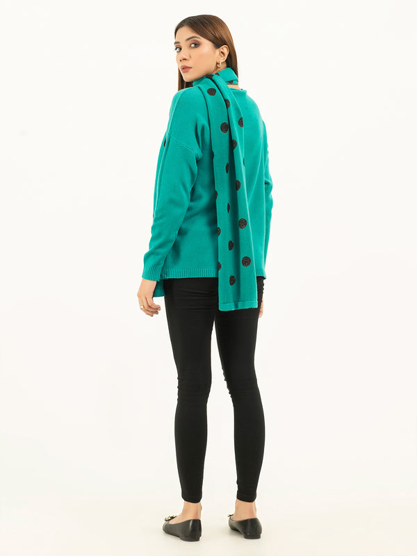 Limelight Polka Dot Sweater And Scarf