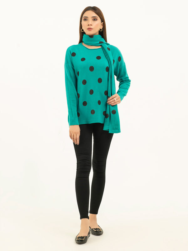 limelight Polka Dot Sweater and Scarf