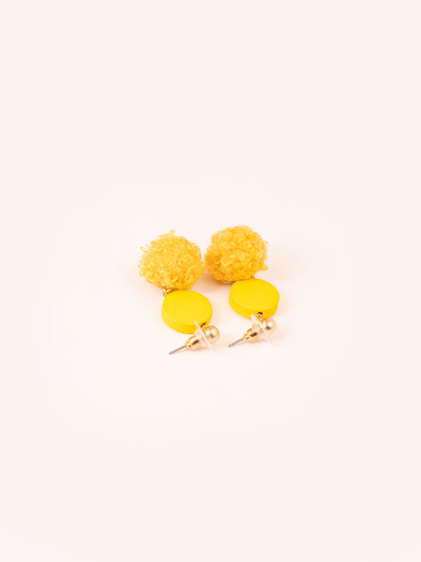 Limelight Pompom Drop Earrings
