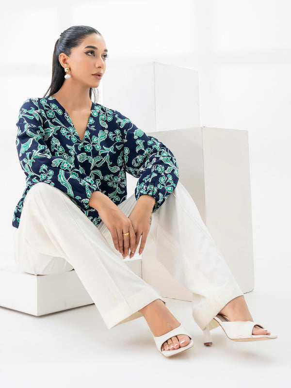 Limelight Printed Grip Crop Top