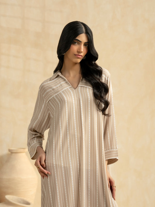 Limelight Printed Grip Dress Beige