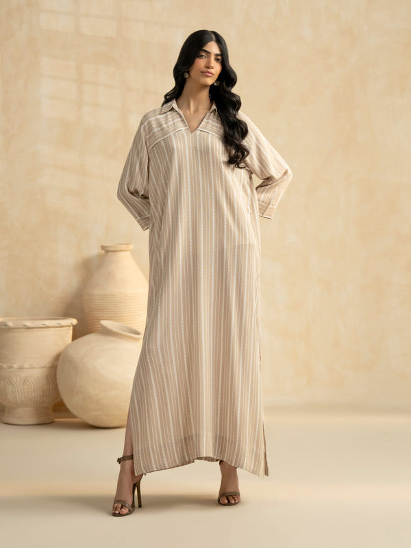 Limelight Printed Grip Dress Beige