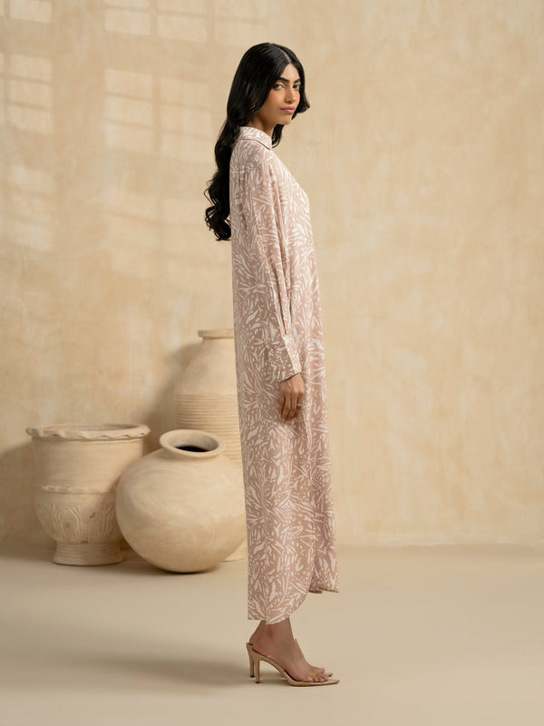 Limelight Printed Grip Dress Beige