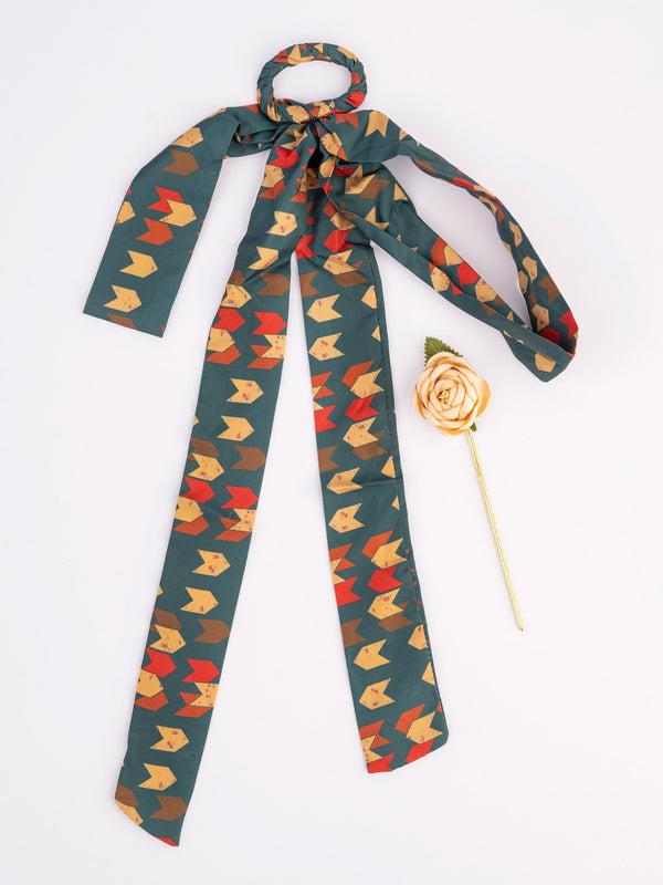 Limelight Printed Hair Bun Pin With Tail